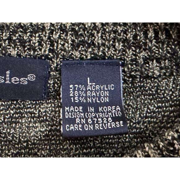 Northern Isles Men's Sweater Size Large Brown Lightweight Acrylic Rayon Nylon - Picture 5 of 5